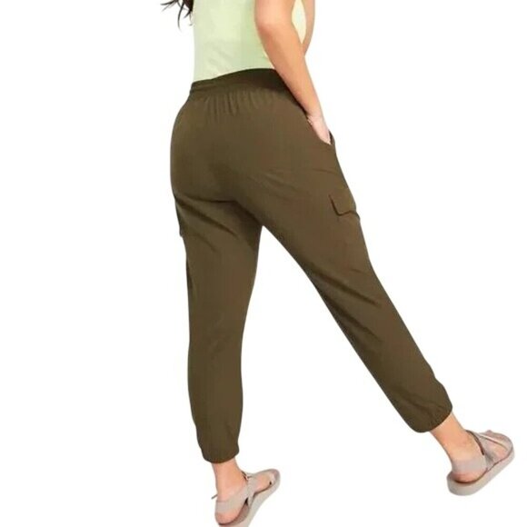 Old Navy StretchTech Green Cargo High Waist Joggers - Picture 5 of 9